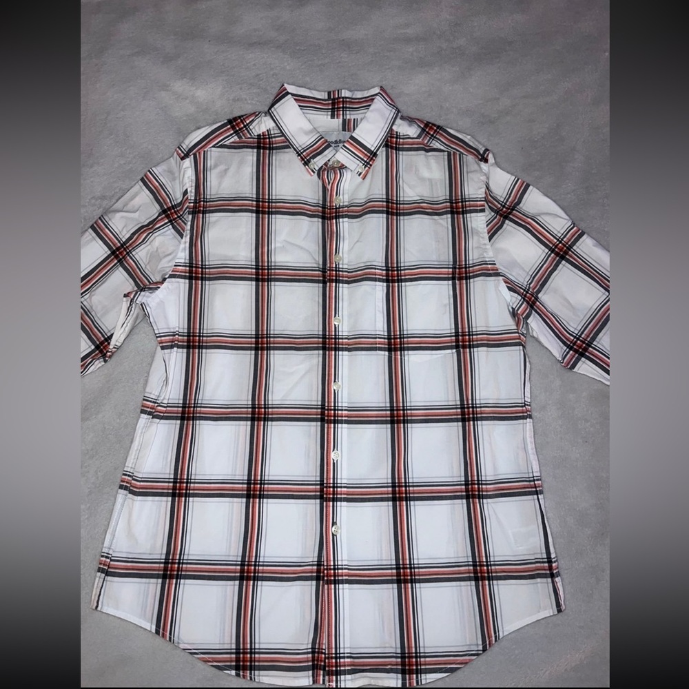 Like New Goodfellow & Co Men's Casual Plaid Shirt Size L